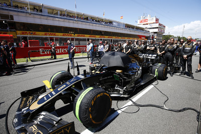Spaniens Grand Prix 2019. Romain Grosjean på gridden inden løbet