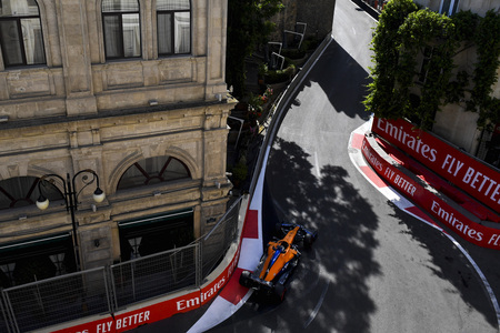 Aserbajdsjans Grand Prix 2021. McLaren på Baku banen