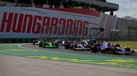 Midterfeltet passerer på første omgang. Ungarns GP 2024