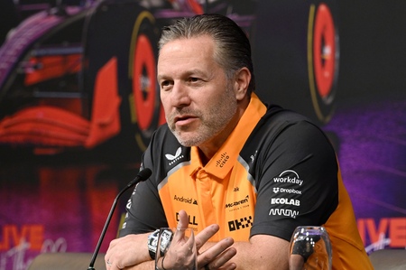 F1 75 pressekonference. Zak Brown, McLaren teamchef