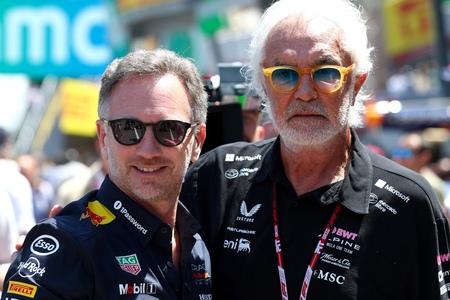 Monacos Grand Prix 2025. Christian Horner og Flavio Briatore