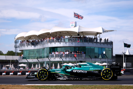 Englands Grand Prix 2025. Lance Stroll på Silverstone i Aston Martin raceren