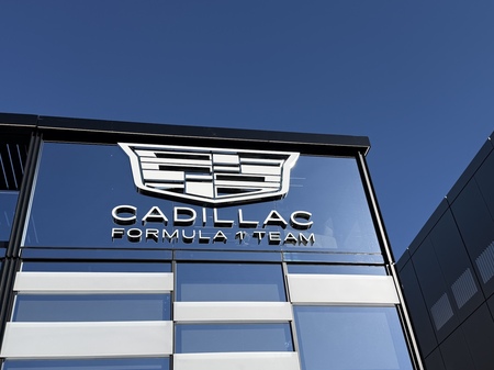 Englands Grand Prix 2026. Cadillacs motorhome