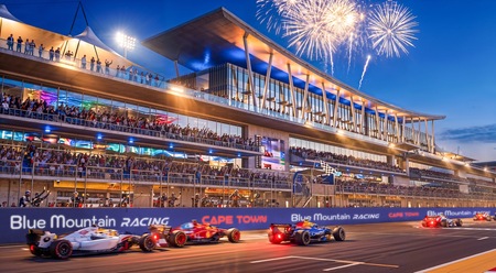 Sydafrikas F1 bane i Cape Town. Rendering - forbehold for ændringer!