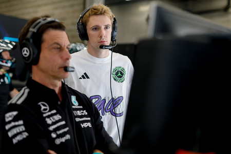 Toto Wolf og Frederik Vesti. Belgiens GP 2026